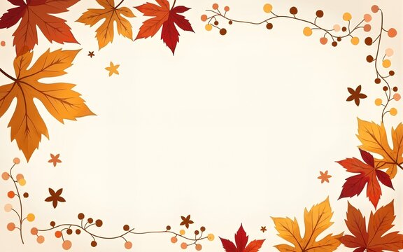 Wedding Invitation, menu card. Leaves design autumn foliage collection oak, maple, chestnut and ash. Decorative frame print. Vector elegant cute rustic greeting, invite postcard. High quality