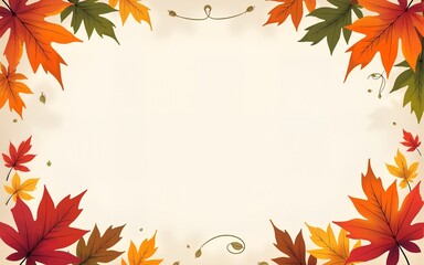 Wedding Invitation, menu card. Leaves design autumn foliage collection oak, maple, chestnut and ash. Decorative frame print. Vector elegant cute rustic greeting, invite postcard. High quality