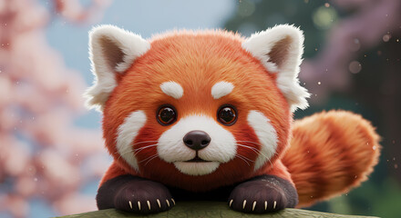 Cute little red panda 