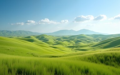 Fototapeta premium The grassland landscape in Hulun Buir, Inner Mongolia, China, summer time. High quality