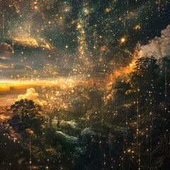 Celestial Symphony A harmonious convergence of cosmic melodies and dancing starlight epic and transcendent