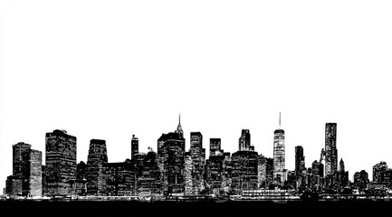 Silhouette of a modern city skyline
