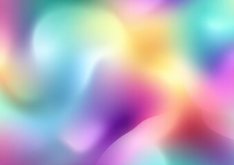 Obraz premium Abstract colorful blend of pastel hues. Soft, flowing shapes create a dreamy, vibrant backdrop