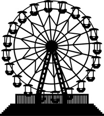 vector illustration of ferris wheel