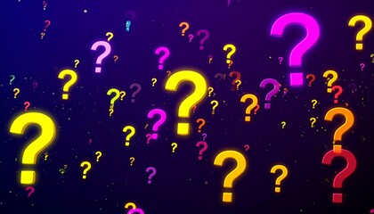 Colorful question marks background