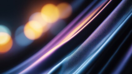 Abstract drapery with vibrant, flowing folds.  A close-up view of a dark, textured fabric, moving in diagonal waves.  