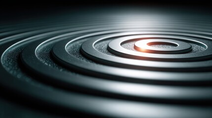 Fototapeta premium Spiral design set against a black and white background representing dynamic growth in fiscal policy impact radar