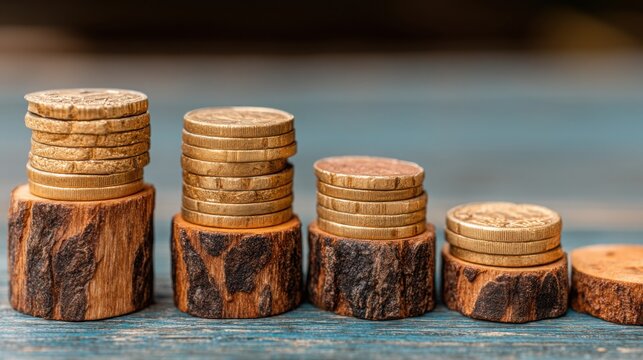 A stack of coins depicting the concept of a fixed income ladder for financial planning and investment strategy