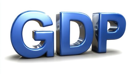 The word gdp in clean design highlighting economic growth and momentum indicator concept for analysis