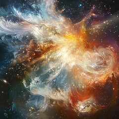 Celestial Reverie IV Soft drifting reveries of starlight merging with surreal dream fragments tender and poetic