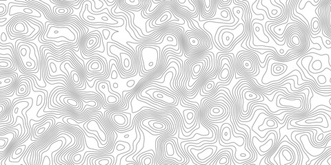 Topographic map background geographic line map with elevation assignments. Modern design with White background with topographic wavy pattern design.paper texture Imitation of a geographical map shades © Sajjad