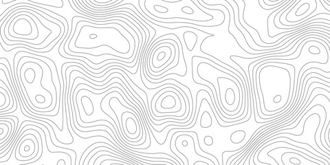 Fototapeta premium Topographic map background geographic line map with elevation assignments. Modern design with White background with topographic wavy pattern design.paper texture Imitation of a geographical map shades