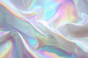 Fototapeta premium Soft, iridescent fabric draped in pastel hues (1)