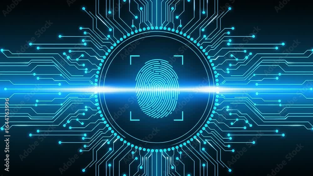 Wall mural abbiometric cyber security system and control access scan fingerprint identification and privacy to 