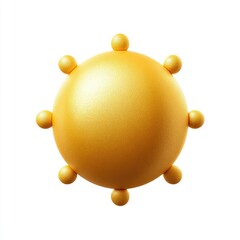 Golden orb with clustered protrusions