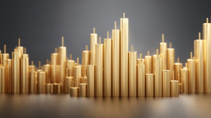 Obraz premium Stunning city made of gold bars depicting wealth, luxury, and economic power in urban financial development