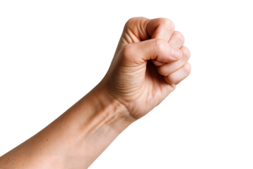 A close-up of a clenched fist symbolizing strength and determination.