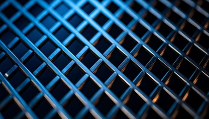 Close-up metal grid pattern
