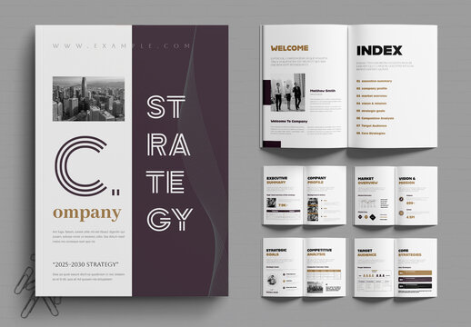 Company Strategy Template Professional Business Plan & Corporate Roadmap Design