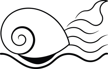 illustration of a snail