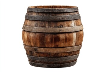 Obraz premium Aged wooden barrel, full view