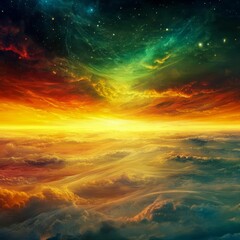 Dreamscape Pulse II A rhythmic pulse of dreamlike energy spreading across an infinite horizon energetic and meditative