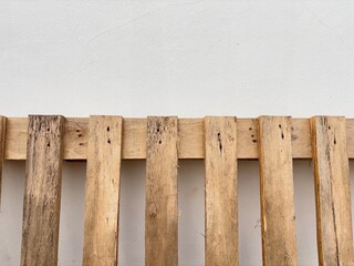 Wooden Pallet Against White Wall