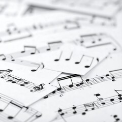 Close-up musical sheet music