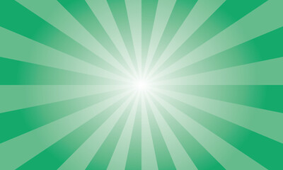 Jade Green Sunburst Background. Abstract Rays Texture Background. Sunburst Background with Green Rays. Vector Illustration.