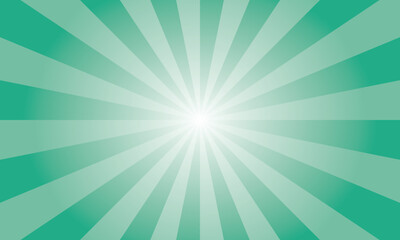 Jungle Green Sunburst Background. Abstract Rays Texture Background. Sunburst Background with Green Rays. Vector Illustration.
