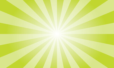 Lime Green Sunburst Background. Abstract Rays Texture Background. Sunburst Background with Green Rays. Vector Illustration.