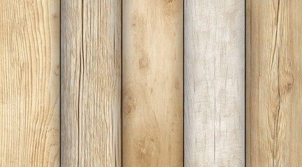 Fototapeta premium Vertical wood planks in varying light beige and off-white tones