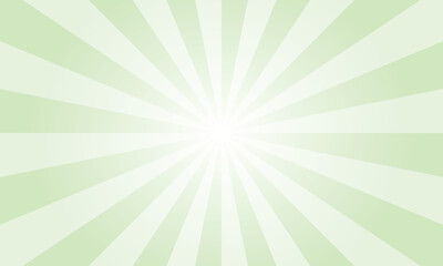 Tea Green Sunburst Background. Abstract Rays Texture Background. Sunburst Background with Green Rays. Vector Illustration.