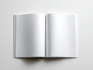 Open blank book, white pages (1)