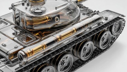 Transparent tank, internal mechanics visible (2)