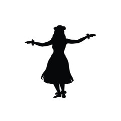 Silhouette of a Hula Dancer