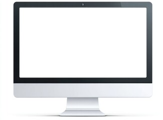 Blank computer monitor, front view.  Modern, sleek design
