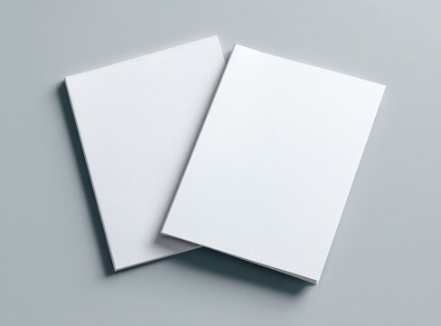 Two blank white magazines