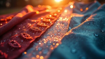 Artistic patterns of embroidered fabrics