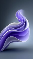 Abstract purple ribbon in elegant swirl