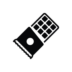 Black solid icon for chocolate