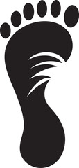 Human Footprint Silhouette Vector – Wellness, Reflexology, and Foot Care Icon

