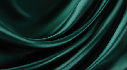 Fototapeta premium Deep teal silk folds