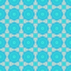 The circle and thai pattern seamless floral pattern