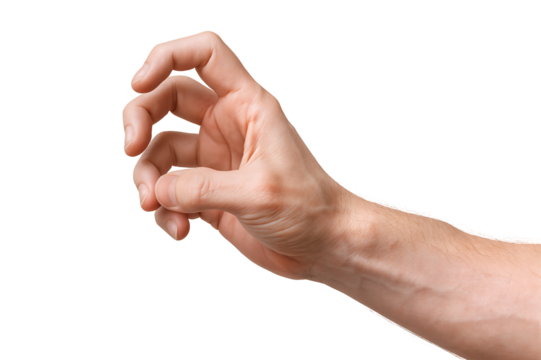 A male hand reaching out with slightly curled fingers, evoking a sense of curiosity.