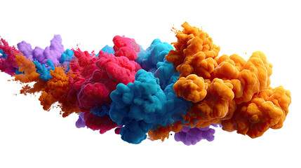 Obraz premium Explosion of Color: A dynamic display of vibrant, swirling hues erupts in a mesmerizing dance of color, a visual feast capturing energy and creative power.