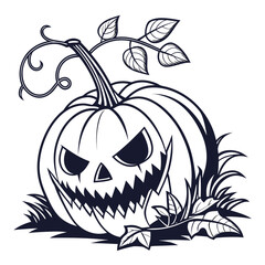 halloween pumpkin with bats