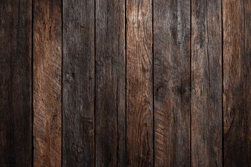 Aged wooden planks in vertical alignment