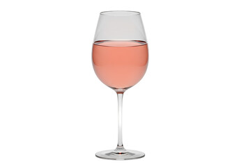 A Glass of Ros Wine Elegant and Refreshing on transparent background