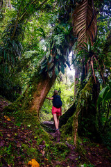 Girl exploring the jungle of Boquete Panama